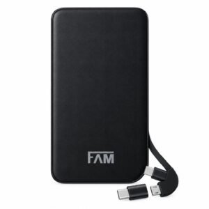 CARREGADOR PORTATIL 10.000 MAH SLIM FAM PRETO — categoria CARREGADORES